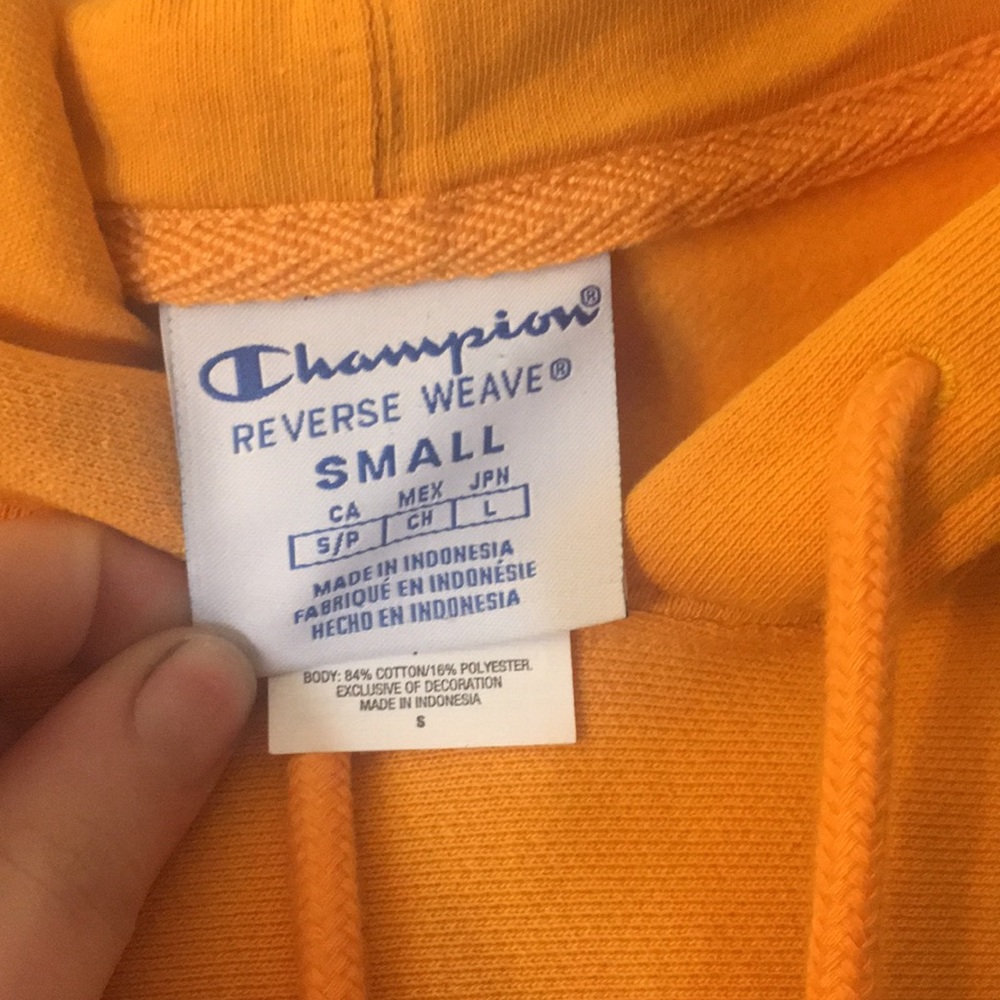 NWT sunshine orange/ yellow champion hoody - Picture 4 of 6